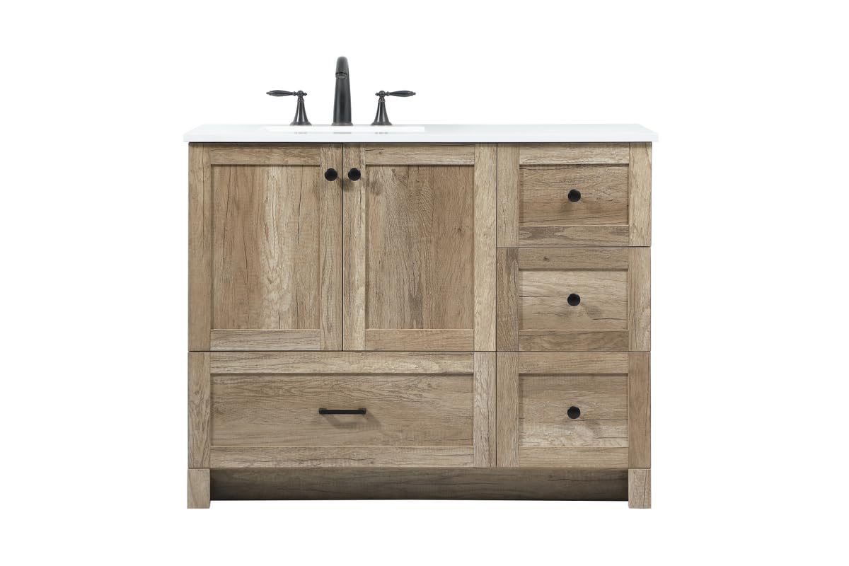 ARS Concepts 42 inch Single Bathroom Vanity in Natural Oak