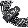 كابل إيثرنت DanYee Cat 8، 3 قدم، مضفر من النايلون، عالي السرعة، RJ45، 2000 ميجاهرتز، أسود
