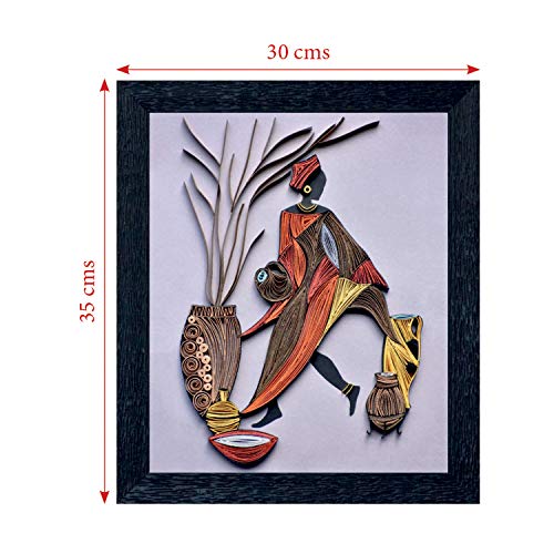Image of Amazon Brand - Solimo Craftswoman Painting with Frame
