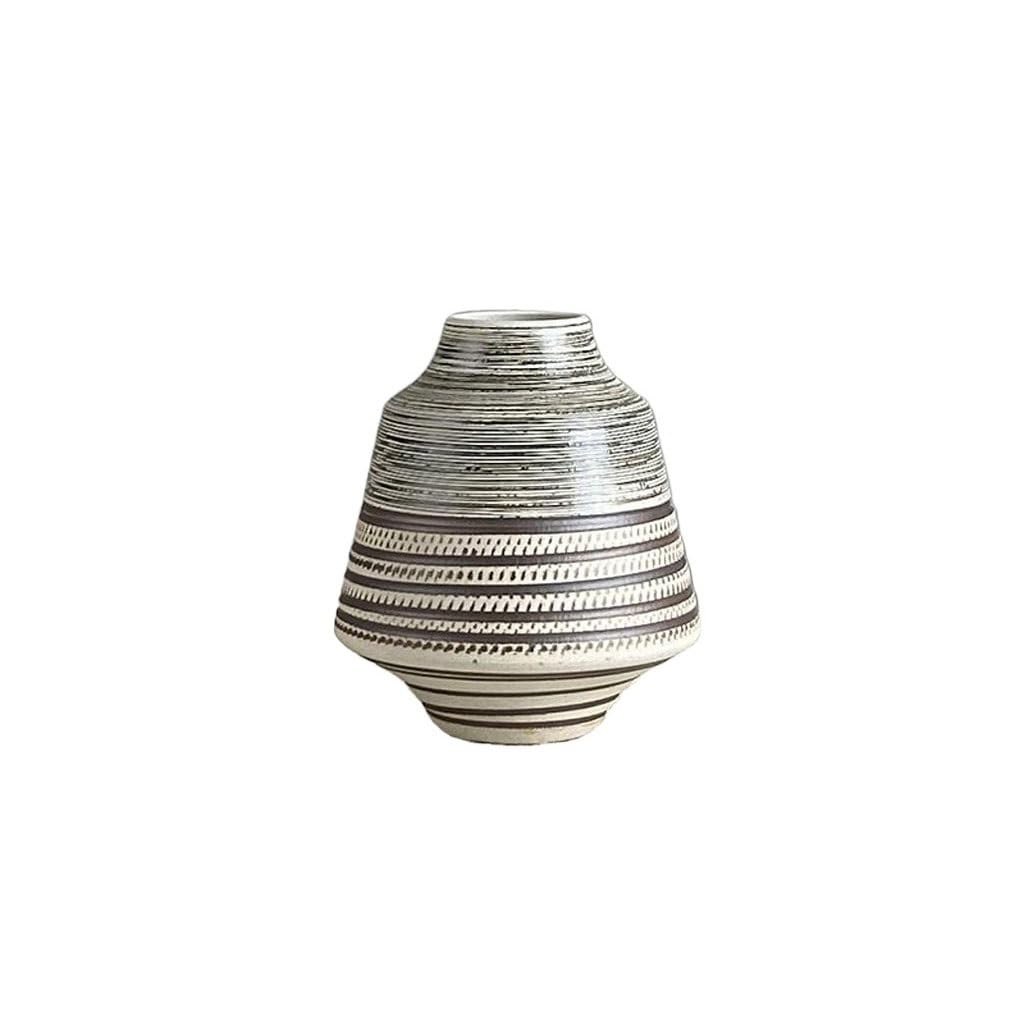 Vase Ceramic Vase Retro Flower Arrangement Vessel Home Porch Tea Room Desktop Ornaments Ceramic Vase(A)