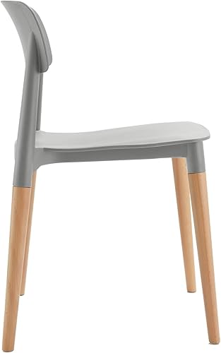 Miniatura 5 de Bel Dining Bistro Cafe Style - Juego de 2 sillas auxiliares minimalistas modernas (gris)