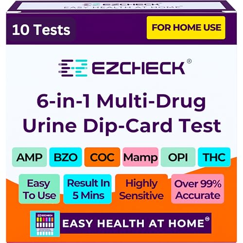 [10 Pack] EZCHECK® 6-Panel Drug Test - at-Home Rapid Urine