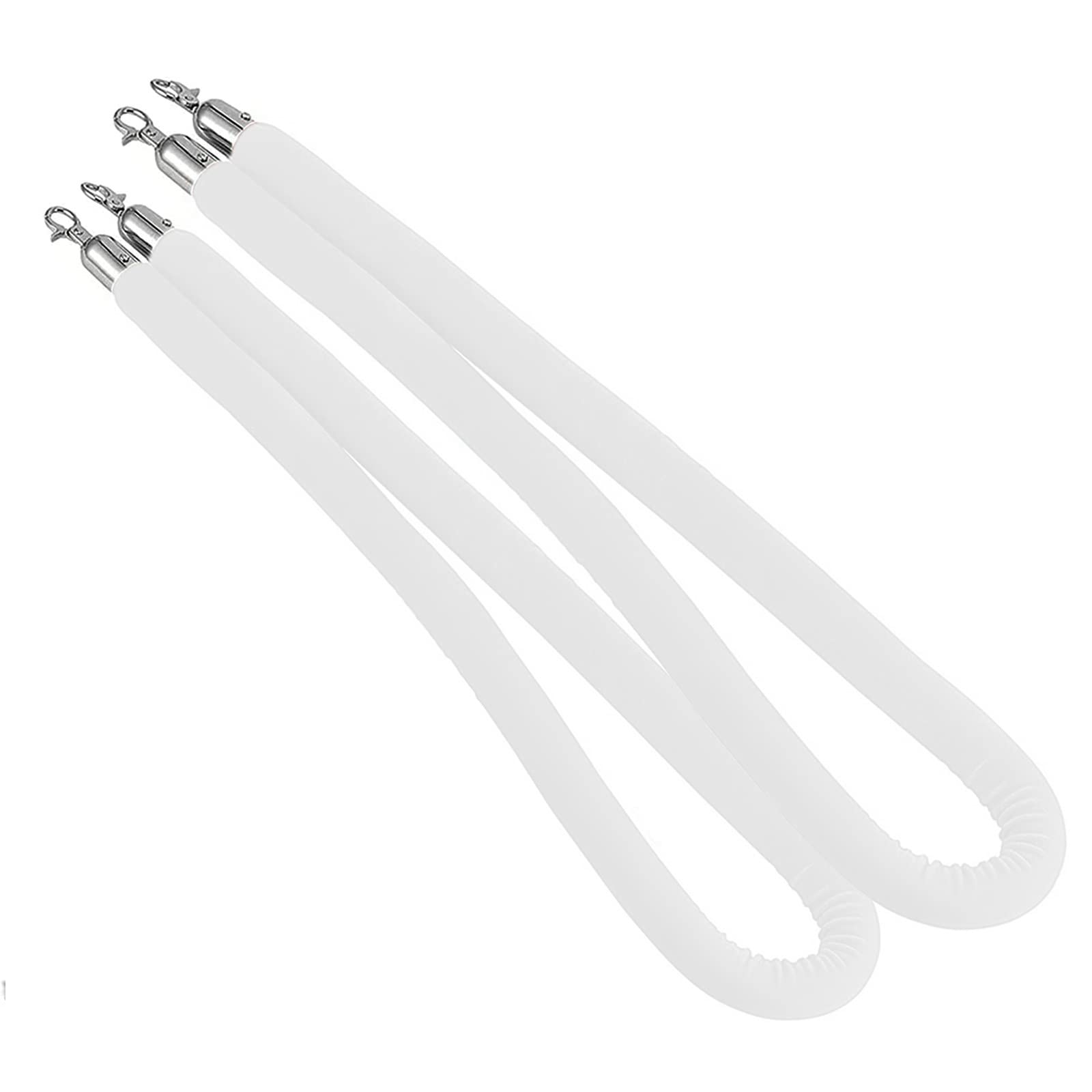 AUNANGLJSCS Rope barriers, Rope Divider,Hanging Crowd Control, Long Barrier VIP Stanchion, for Red Carpet Events Themed Party(White,1.2m/47inch/4ft)