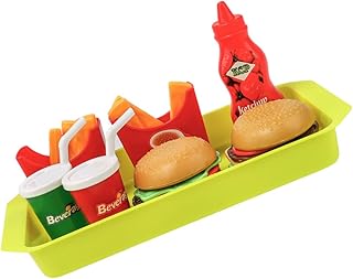SAFIGLE 1 Conjunto De Brinquedo De Comida Rápida Simulado Para Crianças Brinquedos De Pizza Brinquedos De Comida Brinquedo De Simulação De Brinquedo Para Crianças Modelo De Comida