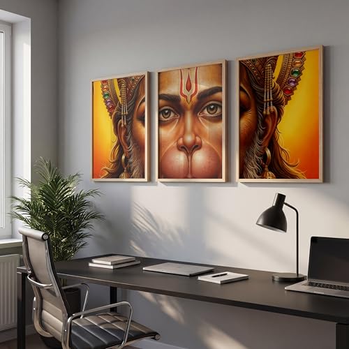 Image of NoWorries Indian Wall Art Decor Frames Set of 3 | Traditional Artwork Prints with Framed Painting | HD Printed Framed Posters for Living Room, Bedroom, Office and Home Decoration (Frame Size-13x19inch)