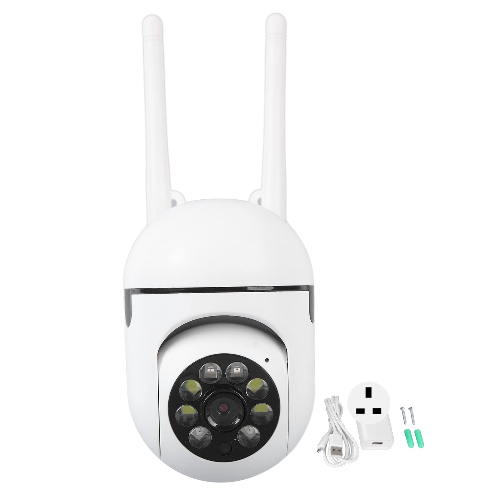 Zudoo Security Camera Outdoor, Wireless HD 1080P WiFi Surveillance Camera Home Security System 360° View, Motion Detection, Auto Tracking, Two Way Talk, Full Color Night Vision