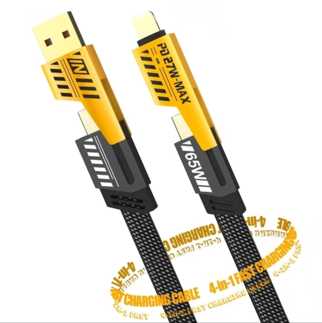 BROP® 4 IN 1 Unbreakable Nylon Braided Multi Functional Fast Charging Cable with Fast Data Transfer, Compatible with All Type C Android Smartphone & Lighting Device (B0DDH7YJMC) Amazon Price History, Amazon Price Tracker