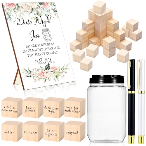 Lineshading Bridal Shower Games Include 50 Wooden Block 1 Date