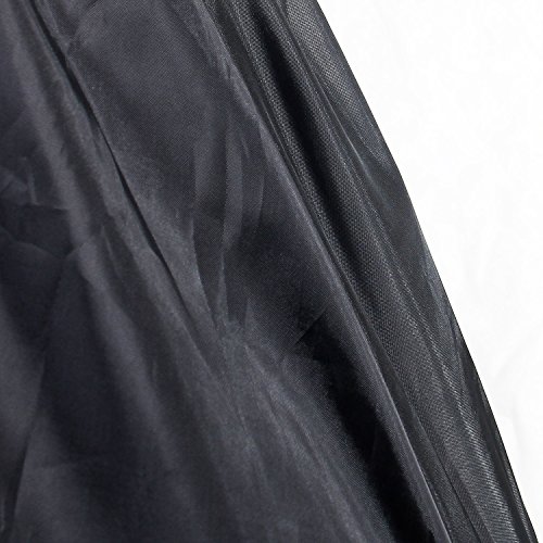 TUKA Reifrock 3 Ring verstellbar, Underskirt Unterrock, Krinoline Petticoat Gr. Middle passt Gr. 34 bis Gr. 38, Schwarz, TKB0005 Black