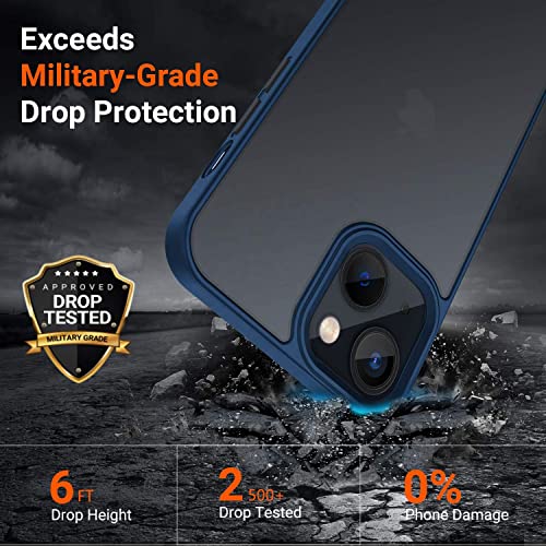 Image of Pikkme Back Cover | Defender Series | Shockproof | Full Camera & Drop Down Protection | Raised Edges | Super Soft-Touch | Bumper Case for iPhone 13 Mini (Blue)