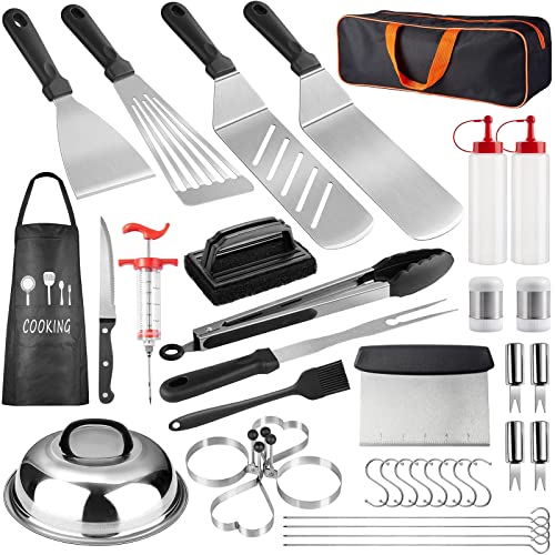 Kit de accesorios para parrilla de 38 piezas acero inoxidable miniatura 1