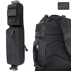 WYNEX Accesorios molle Bolsa con Bolsillos de Dobl...: Doble bolsillo con cremallera: La bolsa con correa para mochila tiene 2 compartimentos inferiores con cremallera para dividir tus equipos EDC en el hombro, el bolsillo exterior largo con cremallera funciona muy bien para gafas de sol, TQ o una linter...