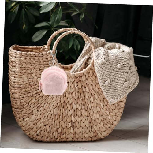 Plush Purse for Little Girl Soft Portable Mini Coin Pouch with Keyring Compact Cute Plush Bag for Earphone and Key Storage2