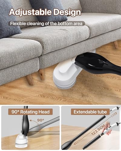 Electric Spin Scrubber,Cordless Electric Mop For Floor Cleaning，With Water Sprayer And Large 800ml Tank，Adjustable Extension Handle With 4000mAh Battery，Spin Mop For Hardwood Floors，Pet Cleaning