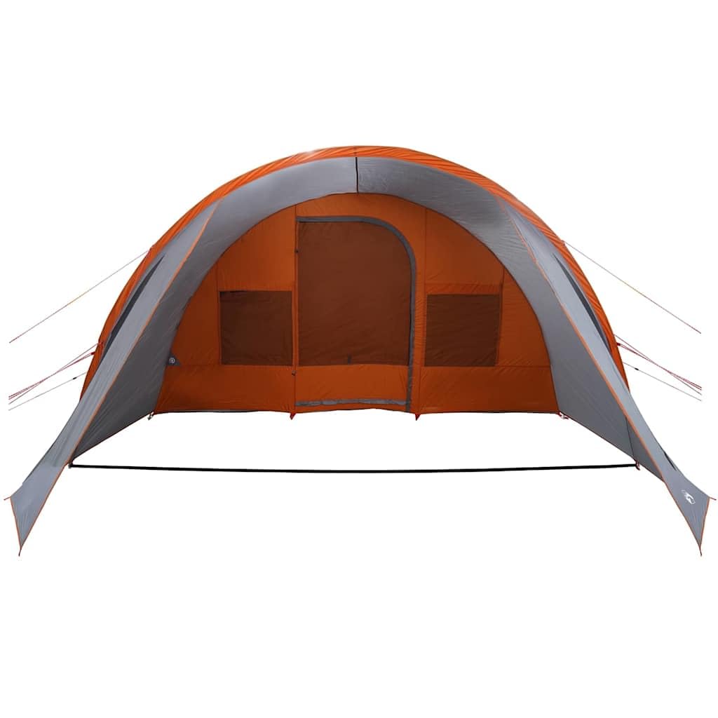 Mangloder Tunnelzelt für 5 Personen Grau Orange 805 x 405 x 211 cm wasserdicht UV-beständig Campingzelt für Garten, Strand, Wandern, Outdoor, Familien, Trekking, leicht, kompakt, robust