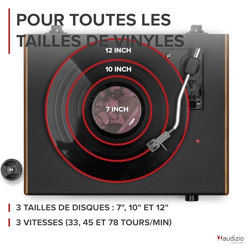 Audizio RP335 Platine Vinyle Bluetooth avec Enceintes 2x40W, Design Élégant, Lecture USB, 3 Vitesses, Fonction Enregistreur, Idéal pour Les Audiophiles et Collectionneurs de Vinyles - Les Beatles, Paul McCartney, John Lennon, RIngo Starr, George Harrison Audizio RP335 Platine Vinyle Bluetooth avec Enceintes 2x40W, Design Élégant, Lecture USB, 3 Vitesses, Fonction Enregistreur, Idéal pour Les Audiophiles et Collectionneurs de Vinyles – Image 7