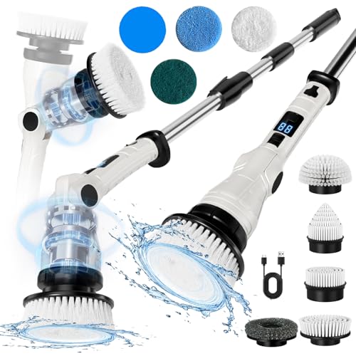 Electric Spin Scrubber, Electric Cleaning Brush, Digital Shower S...