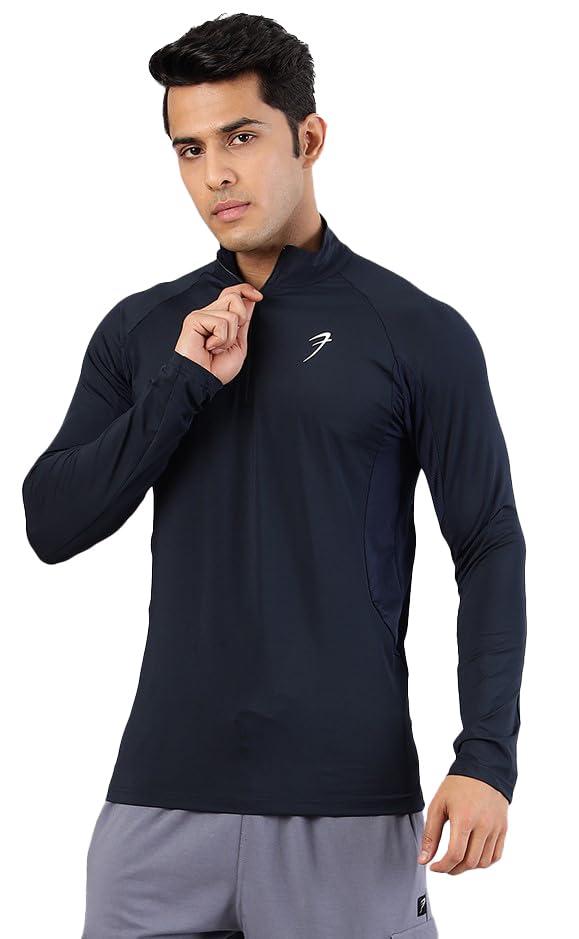 Image of Thrive Mens Slim Fit Pullover Sport and Gym Full Sleeve T-Shirt for Men