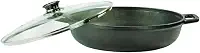 Panela Paella de Ferro 36cm Tampa de Vidro - Santana (Ferro fundido)