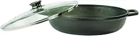 Panela Paella de Ferro 36cm Tampa de Vidro - Santana (Ferro fundido)