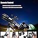 Telescope for Kids & Adults, 70mm Aperture 300mm Telescopes for Astronomy Beginners, 15X-150X Magnification Portable Refractor Telescope with Adjustable Tripod, Phone Adapter