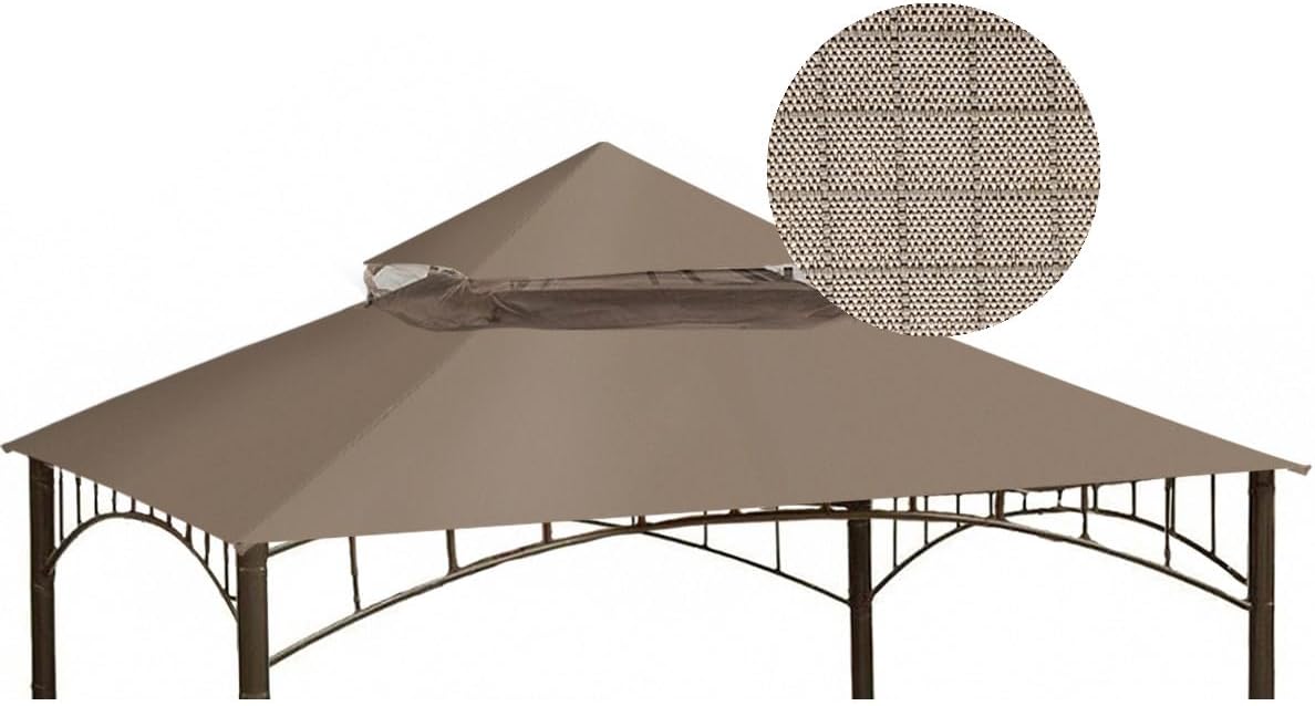 Ontheway 10FT x 10FT Replacement Canopy roof, Model L-GZ136PST for Target Madaga Gazebo Beige