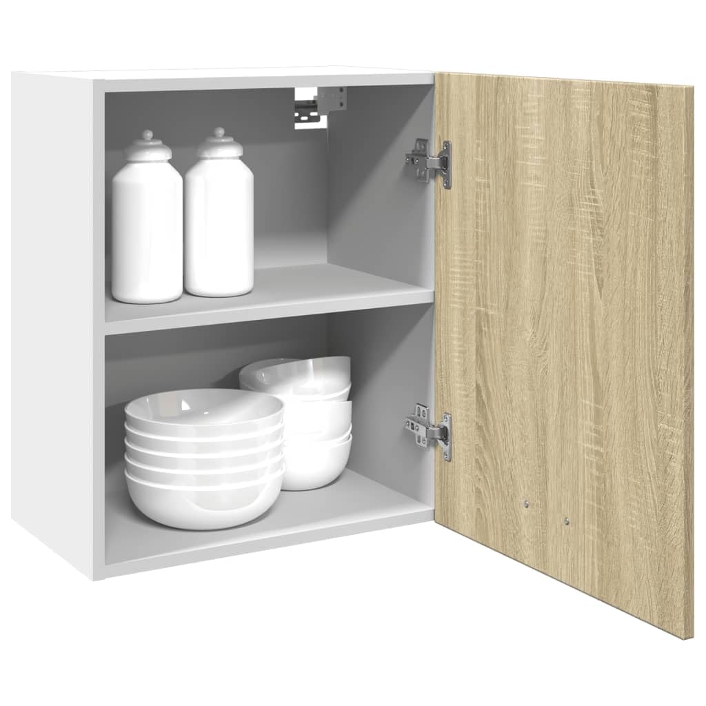 Homgoday Mobile a Parete Rovere Sonoma 50x31x60 cm in Truciolato, Arredo Mobili Armadio Mobili Ufficio, Mobiletto Portaoggetti Ripiani Salvaspazio Mobiletto Armadio di Stoccaggio STYLE849619