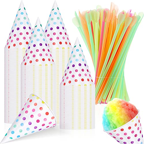 Set de 200 pitillos y conos para nieve 4.5 oz multicolor miniatura 1