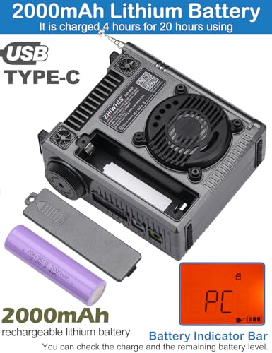 Radio portátil ZHIWHIS ZWS-A320 con Bluetooth y control APP miniatura 6