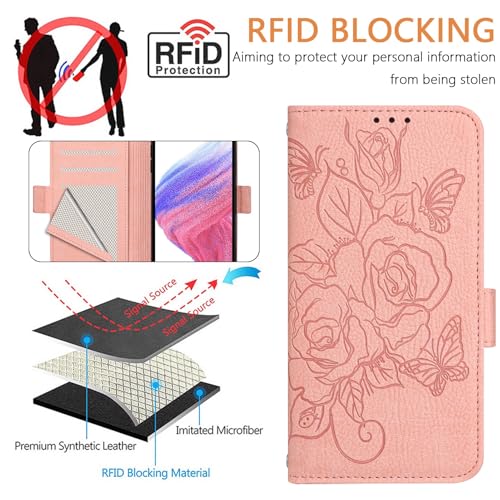 Housse Motorola Moto G32 en cuir PU supérieur : étui à rabat fin et robuste rose