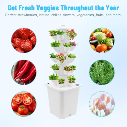 25-Plant Vertical Tower Garden System - Indoor Hydroponic Growing Kit - Image 4