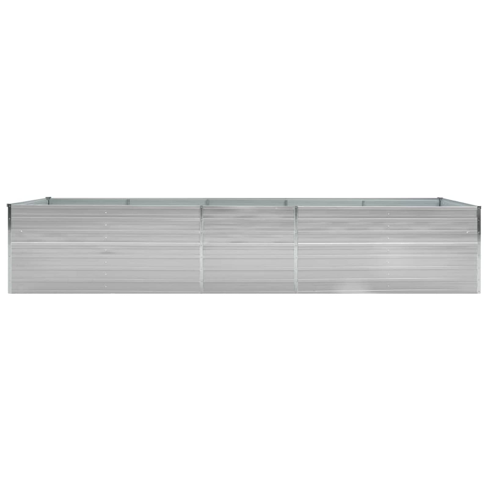 GuyAna Arriate de jardín de Acero galvanizado Gris 400x80x77 cm Jardineria Accesorios Huerto Vertical