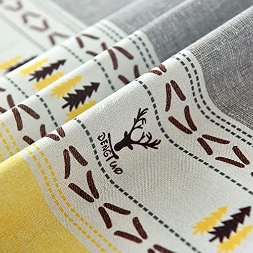 Nappe en lin de qualité supérieure design bicolore chic 135x220cm