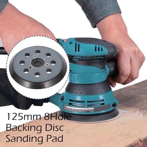 Image of NIHUIFDPY 5 Inch Replacement Sander Pad, 125mm 8-Hole Hook and Loop Backing Disc, compatible with Makita BO5010 BO5041, DeWalt DW421, Porter Cable, Craftsman, Black & Decker - 36.4mm Screw Spacing