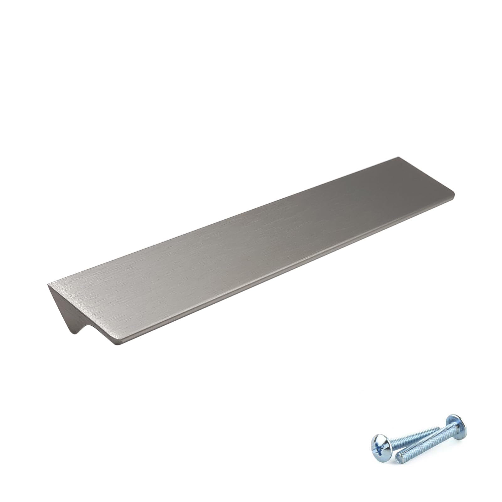 M4tec Brushed Stainless Steel Bar Kitchen Cabinet Handles, Kitchen Cupboard Door Handles, Wardrobes And Drawers, Bedroom Furniture Finger Edge Pull Handle Ve8 Series: 160 Mm