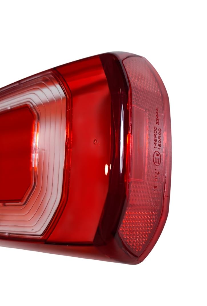 2 x Rücklichtglas Rückleuchtenglas Lichtscheibe Glas Rückleuchten Heckleuchten für Mercedes Actros MP5 LKW Anhänger E-MARK Rot Weiß