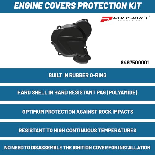 Polisport Husqvarna TE250,TE300 - Zündungsdeckel Protektor Schwarz - Modelles 2017-20, Keine Größenangabe