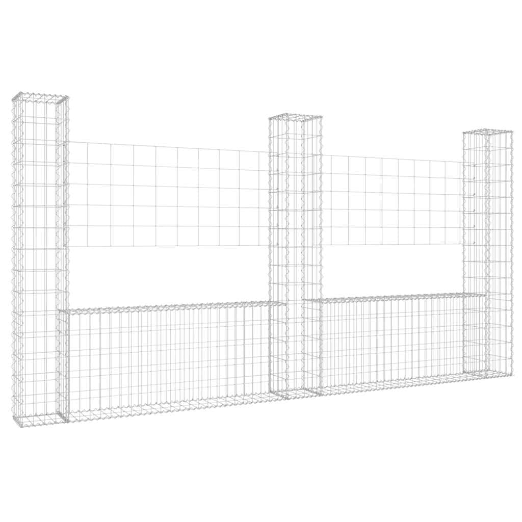 Cesta de gaviones para muro de contencion, valla de ocultacion y privacidad de 260 cm