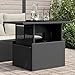 vidaXL Gartentisch, Esstisch Beistelltisch mit Glasplatte, Tisch Verstellbare Tischplatte, Gartenmöbel Couchtisch Terrassentisch, Schwarz 100x55x73cm Poly Rattan
