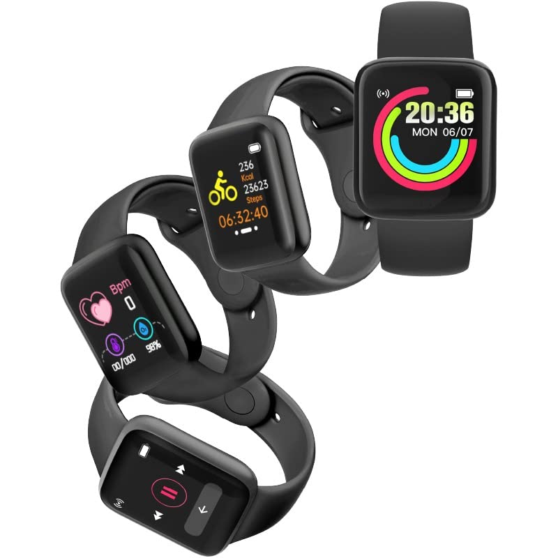 Image of HAPI POLA Wrist Bluetooth Call Smart Watch- 1.54in hd Display |Multi-Sports Mode | ip67 Waterproof| Voice Assistant| Plug Charge| Heart Rate,BP | Multiple Watch Faces (Black)