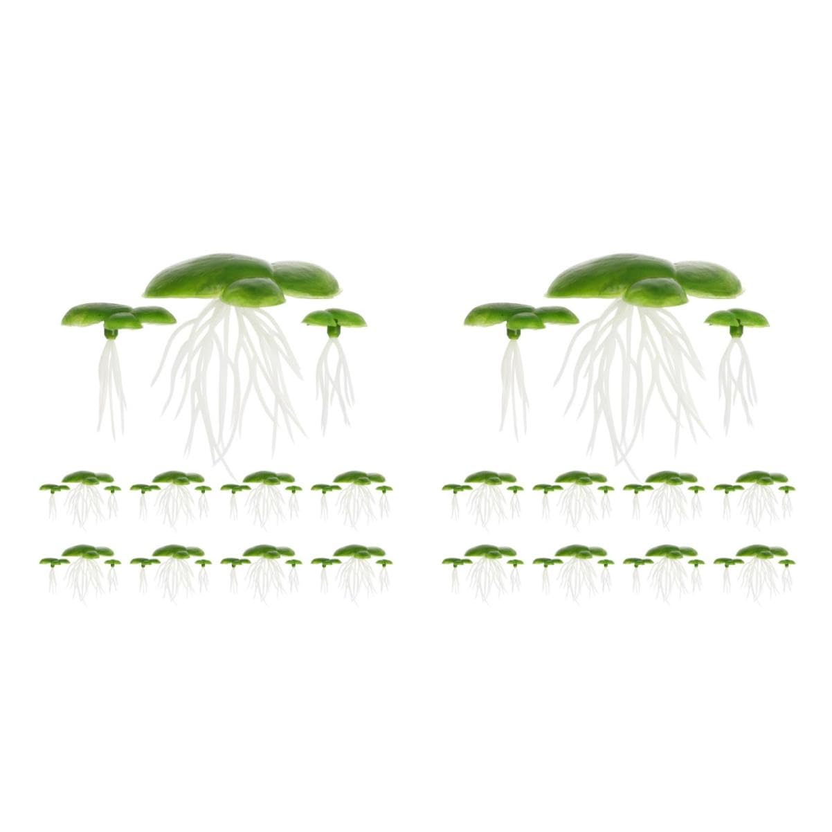 4paquetes Decoración Acuática Artificial De Plástico De Planta Flotante Simulada para Acuarios y Peceras Verde Natural