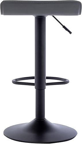 Miniatura 28 de Vogue Furniture Direct Juego de 2 taburetes de bar ajustables, modernos taburetes de bar giratorios de piel sintética con puente aéreo, silla de bar