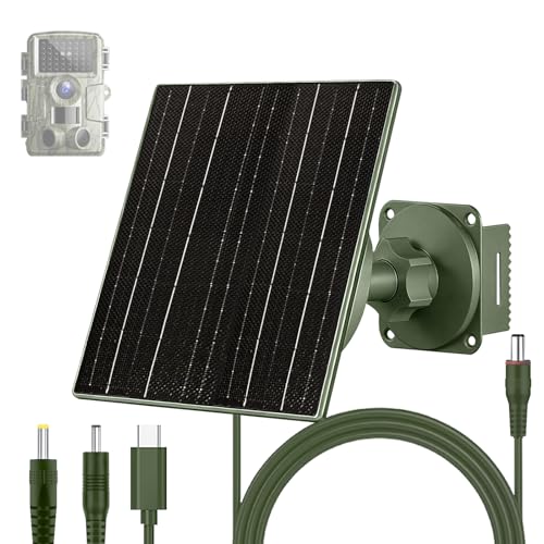 VUEBEE 5W Solar Panel with 5200mAh Battery for Trail Cameras