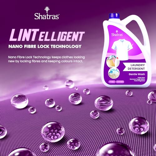 Image of Shatras Liquid Detergent - 5 Liter | Concentrated Laundry Liquid for Fabric Care | Suitable for Top Load & Front Load Washing Machines and Hand Wash | Powerful Cleaning Formula