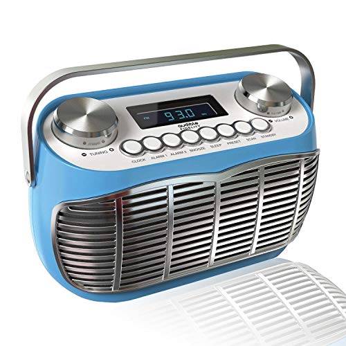 Detroit, FM AM Radio Alarm Clock Bedside Mains Powered Or Battery FM Retro