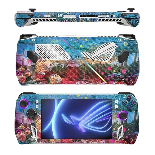 Image of MightySkins Carbon Fiber Skin Compatible with Asus ROG Ally - Tropical Resort | Protective, Durable Textured Carbon Fiber Finish | Easy to Apply