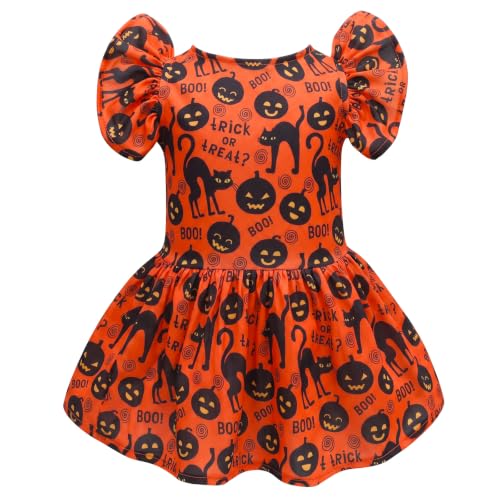 Image of CuteBone Frilly Dog Dress Princess Puppy Halloween Dresses with Ruffled Sleeves Cat Clothes Outfit for Small Dogs Girl Pet Apparel FX23XXS