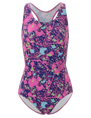 Image of Girls' Swimsuit One Piece Swimming Suits Flyback Swimwear for Practice