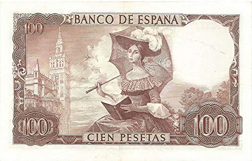 España BILLETE ORIGINAL 100 PESETAS 1965 GUSTAVO ADOLFO BECQUER
