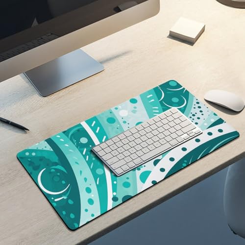 Tapis de souris de bureau turquoise idéal pour organiser et décorer votre espace de télétravail - 5